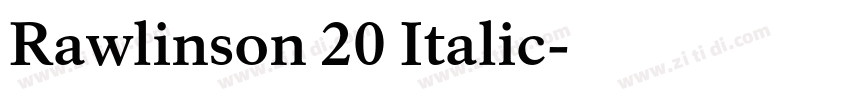 Rawlinson 20 Italic字体转换